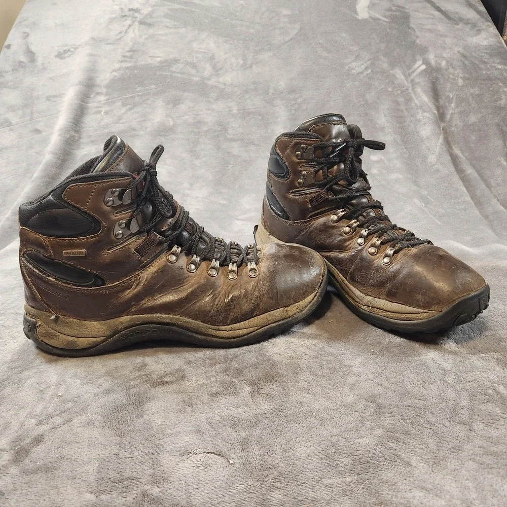 Merrell Boots Mens 10.5 Brown Reflex II Mid Leather Waterproof‎ Hiking Gorpcore